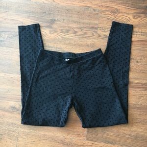 Lauren Conrad Black polka dot leggings